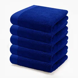 HOME PLUS STUDIOS Blue 5 Cotton 650 GSM Bath Towel-94