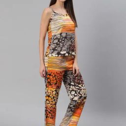 Cation Multicolor Printed Top With Pyjamas image 3