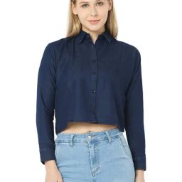 Smarty Pants Blue Crop Shirt-image-56