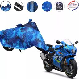 Auto Pearl Polyester Waterproof Two Wheeler Cover for Suzuki GSX R1000,(Ocean Blue)-image-76