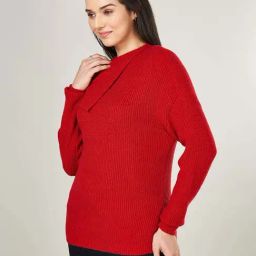 Honey by Pantaloons Red Self Pattern Sweater image 3