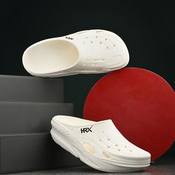 HRX by Hrithik Roshan Men White Self Design Clogs-image-73