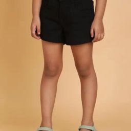 Tales & Stories Girls Black Washed Shorts-image-91