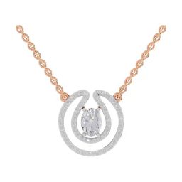 Sparkles Lab Grown Diamond 14k (585) Rose Gold Pendant for Women-picture-7