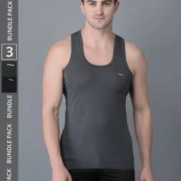 Dollar Bigboss Assorted Cotton Regular Fit Vest - Pack Of 3-image-55