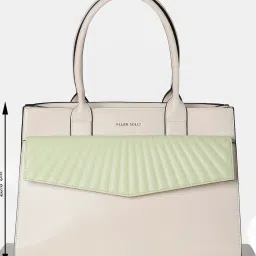 Allen Solly Beige Color Block Handbag image 5