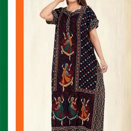 AAKARSHANA CREATION Printed Maxi Nightdress-picture-28