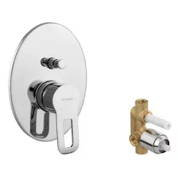 Parryware Pluto Bottom Lever 2 Way Diverter with Concealed Chrome, G3850A1+G5051A1 (Pack of 2 Piece)-19