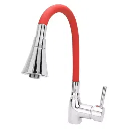 Aquieen Sink Mixer Tap Brass Chrome Finish Red, AQN 808-picture-44