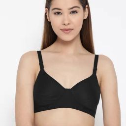 Lady Lyka Black Non Wired Non Padded T-Shirt Bra-image-45