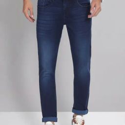 AD by Arvind Dark Blue Skinny Fit Lightly Washed Jeans-picture-21