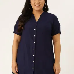 theRebelinme Navy Regular Fit Shirt-image-88