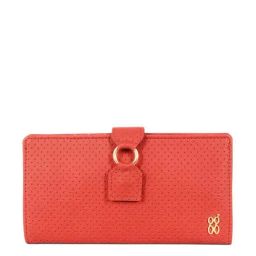 Baggit Red Textured Bi-Fold Wallet for Women-image-16