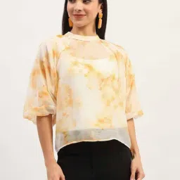 Madame Ivory Nylon Tie - Dye Top-picture-16