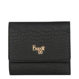 Baggit Black Textured Tri-Fold Wallet for Women-image-91