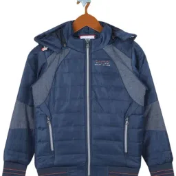 Monte Carlo Kids Blue Solid Full Sleeves Jacket-picture-2