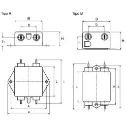 Epcos B84112B Series Chassis Mount RFI Filter 3 Amp Current Rating 250 V AC 1 Phase 70 mm Length, B84112B0000B030 image 5