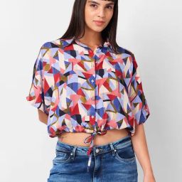 Izel Multi Regular Fit Geometric Casual Shirt-image-4