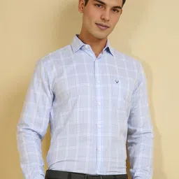 Allen Solly Men Slim Fit Spread Collar Checked Cotton Formal Shirt-image-33