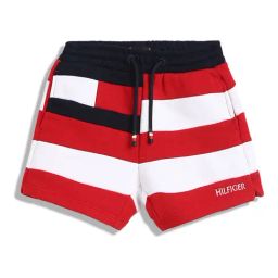 TOMMY HILFIGER Boys Red Cotton Striped Shorts-image-76