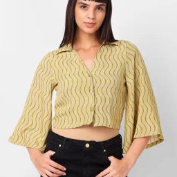 Izel Green Regular Fit Structured Casual Shirt-image-85