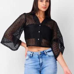 Izel Black Regular Fit Casual Shirt-image-45