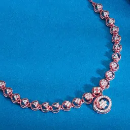 GIVA 925 Sterling Silver Rose Gold Necklace for Women-picture-3
