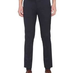 Arrow Blue Regular Fit Trousers-picture-7