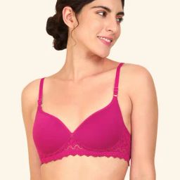 AROUSY Purple Cotton Self Pattern Everyday Bra-picture-41
