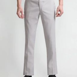 Arrow Grey Relaxed fit Solid Trousers-picture-43
