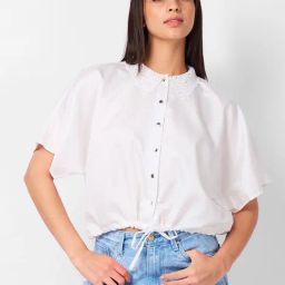Izel White Regular Fit Casual Shirt-image-5