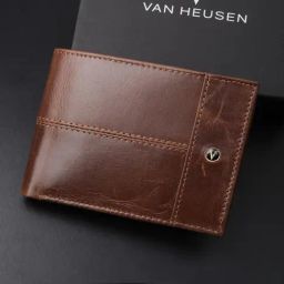 Van Heusen Brown Paneled Leather Bi-Fold Wallet-11