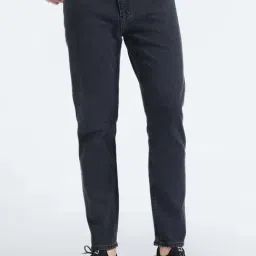 Calvin Klein Jeans Washed Black Cotton Straight Fit Jeans-picture-21