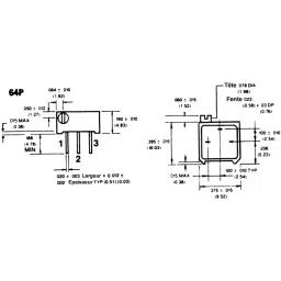 Vishay Through Hole Trimmer Resistor 1/2 W Power 500 kΩ Resistance Pin Terminal, M64W504KB40 image 2