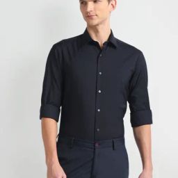 Arrow Newyork Blue Slim Fit Shirt-image-83