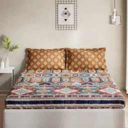DDecor Printed Multi 136 TC Cotton Double Bedsheet with 2 Pillow covers-picture-18
