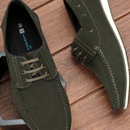 Hoversoul Men's Zune Moss Green Boat Shoes-image-44