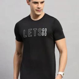 Rock.it Black Regular Fit Printed T-Shirt-image-86