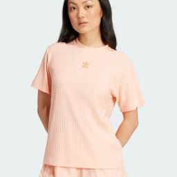 Adidas Originals Pink Regular Fit Sports T-Shirt-image-5
