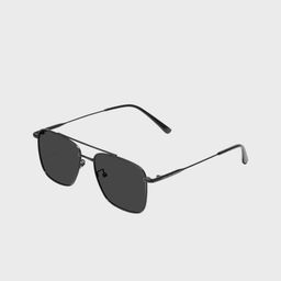 SAM & MARSHALL VEIN Unisex Sunglasseses Metal Bulit 400% UV Protection Sqaure Black-image-8