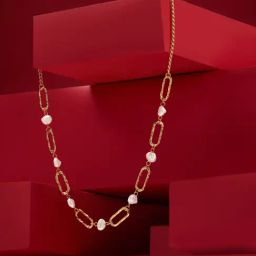 Zaveri Pearls Gold Classy Contemporary Pearls Embellished Necklace-72