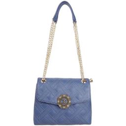 Esbeda Blue PU Quilted Sling Handbag-15