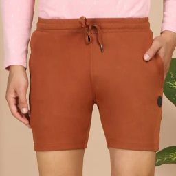Sweet Dreams Orange Cotton Regular Fit Nightwear Shorts-image-50