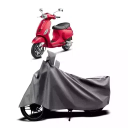 Auto Pearl Two Wheeler Cover with Bag for Vespa V 48, Silver-picture-2