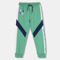 Blue Giraffe Boys Green Cotton Printed 1 Sweatpant-image-76