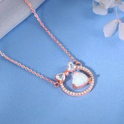 GIVA 925 Sterling Silver Rose Gold Pendant for Women-image-17