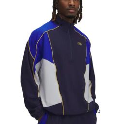Under Armour Navy Slim Fit Colour Block Sports Jacket-image-49