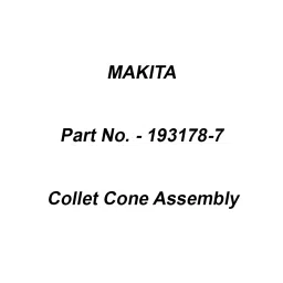 Makita Collet Cone Assembly Size 8 mm for RP0910, Part No 193178-7-9