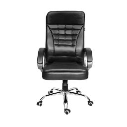 Rose Kelly Leatherette Executive High Back Revolving Office Chair Black-39