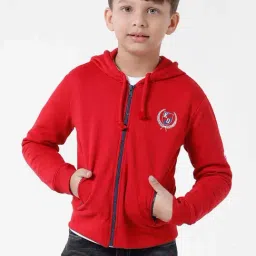 Kate & Oscar Kids Red Cotton Printed Full Sleeves Sweatshirt-image-97